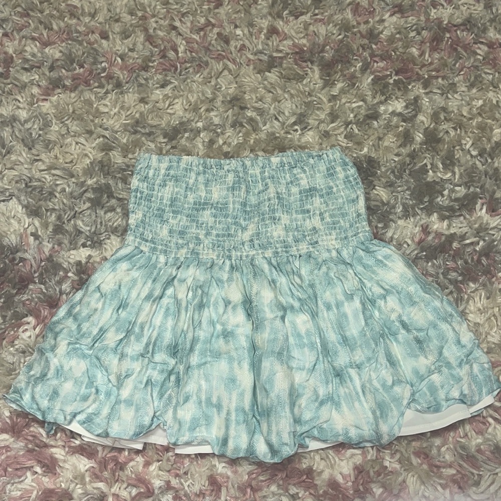Blue and White mini skirt